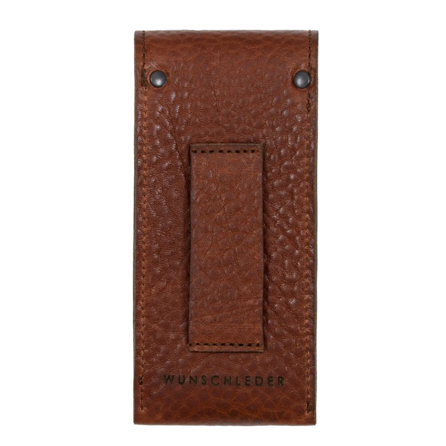 Wunschleder Leren Riemetui Cognac