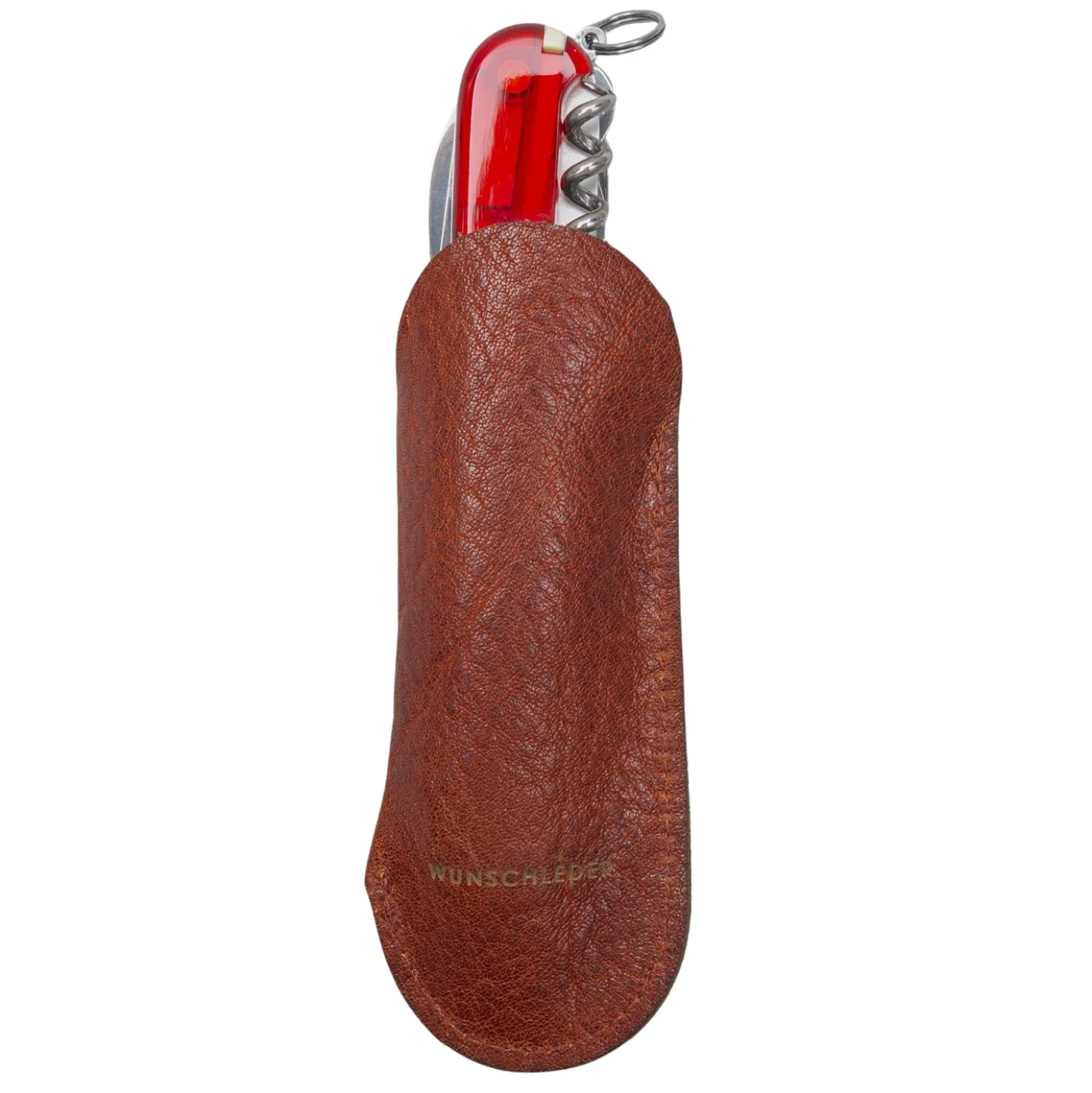 Wunschleder Leren Zakmesetui Cognac