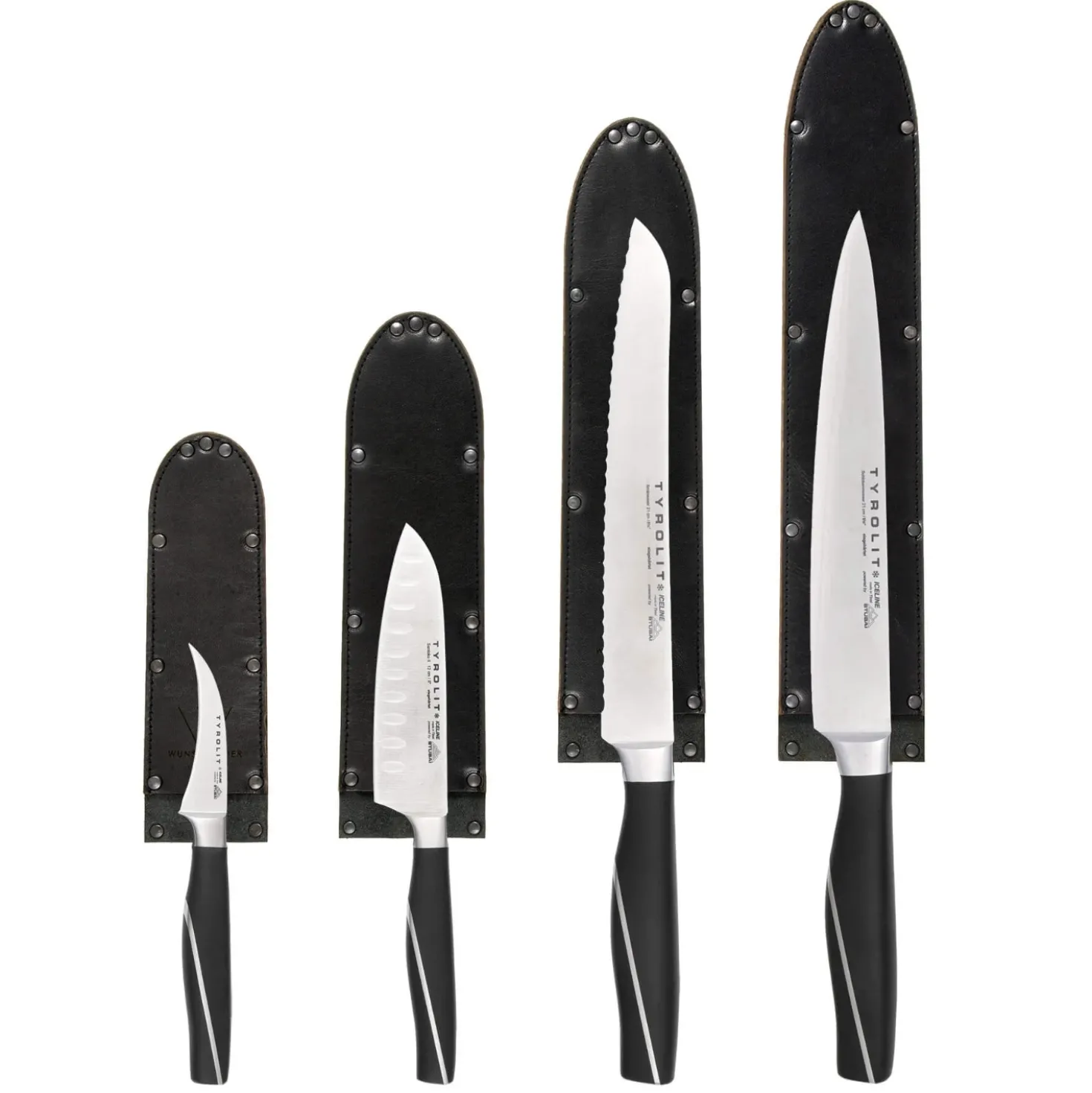 Wunschleder Smalle Mesbeschermer Rundleer Zwart 15 cm