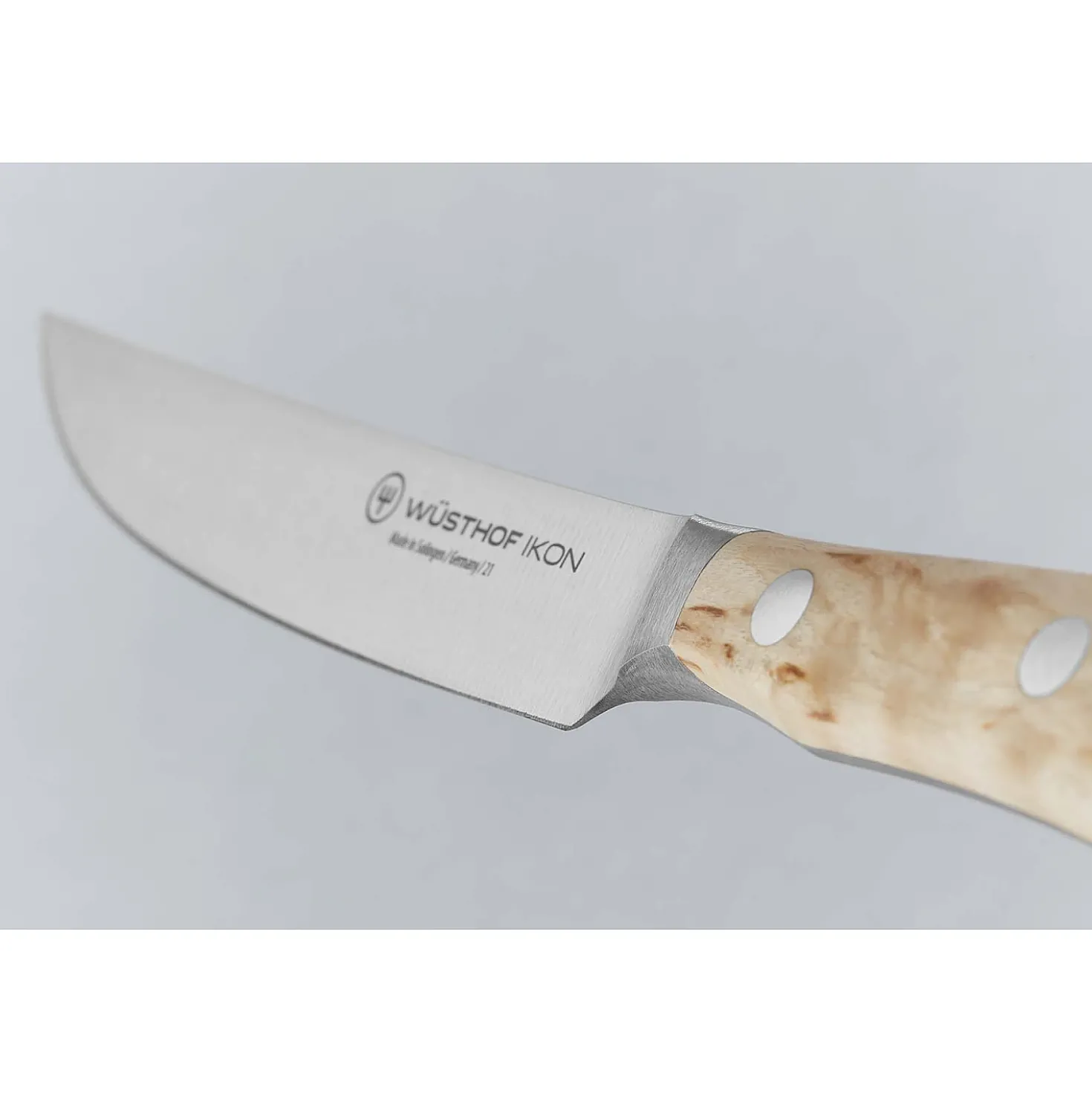 Wusthof Ikon Steakset + Lederen Messenmap