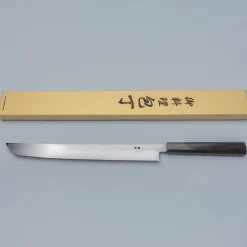 Yamawaki Hamono Aogami Damast Ebony Sakimaru Takohiki 33 cm