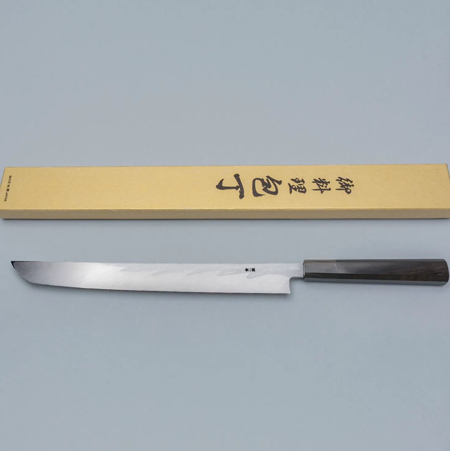 Yamawaki Hamono Aogami Damast Ebony Sakimaru Takohiki 33 cm