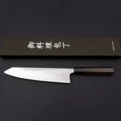 Yauji Yoshihiro Aogami #2 Damast Single Bevel Kiritsuke 240