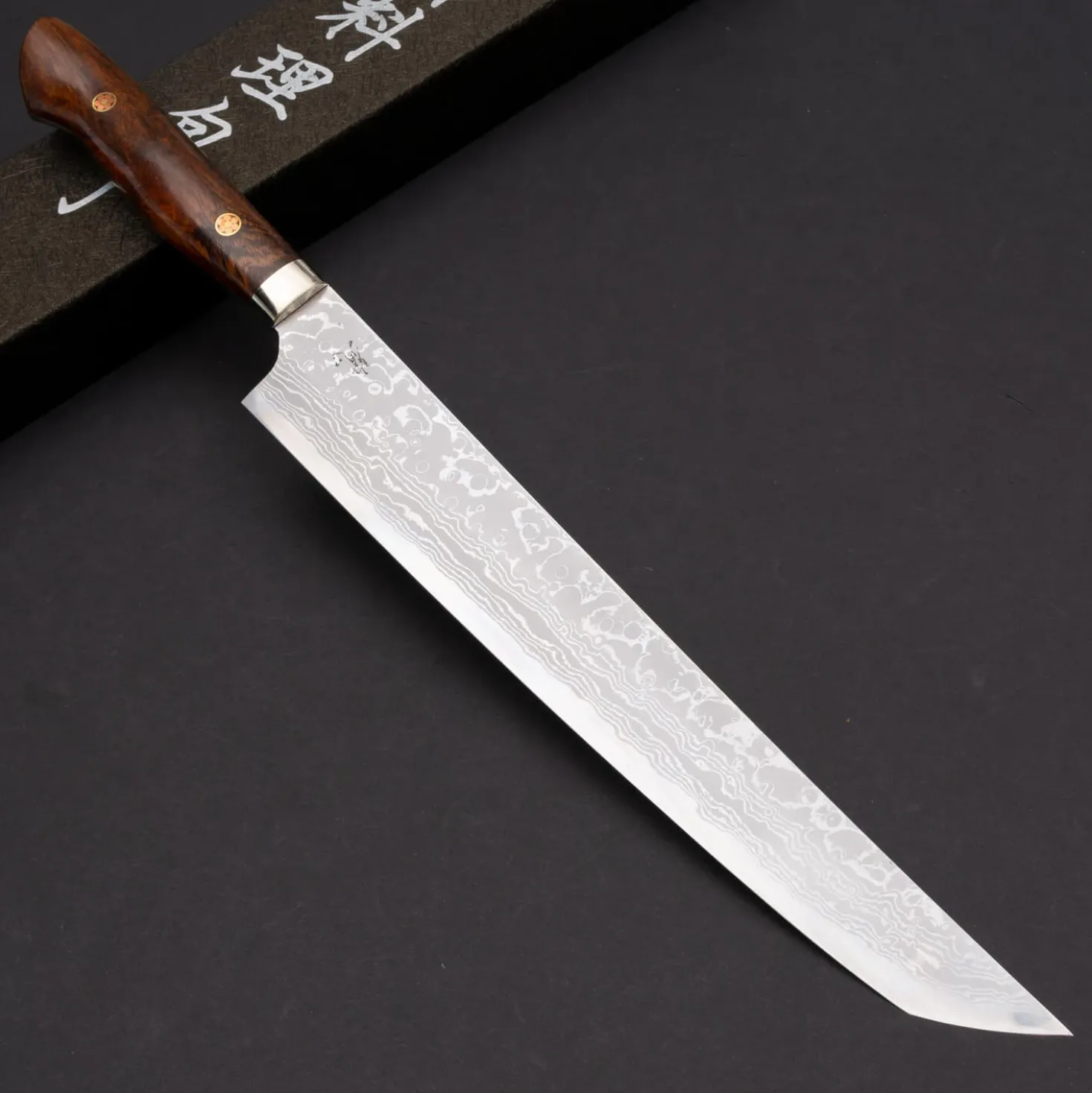 Yauji Yoshihiro Aogami #2 Damast Sakimaru Yanagiba 27 cm