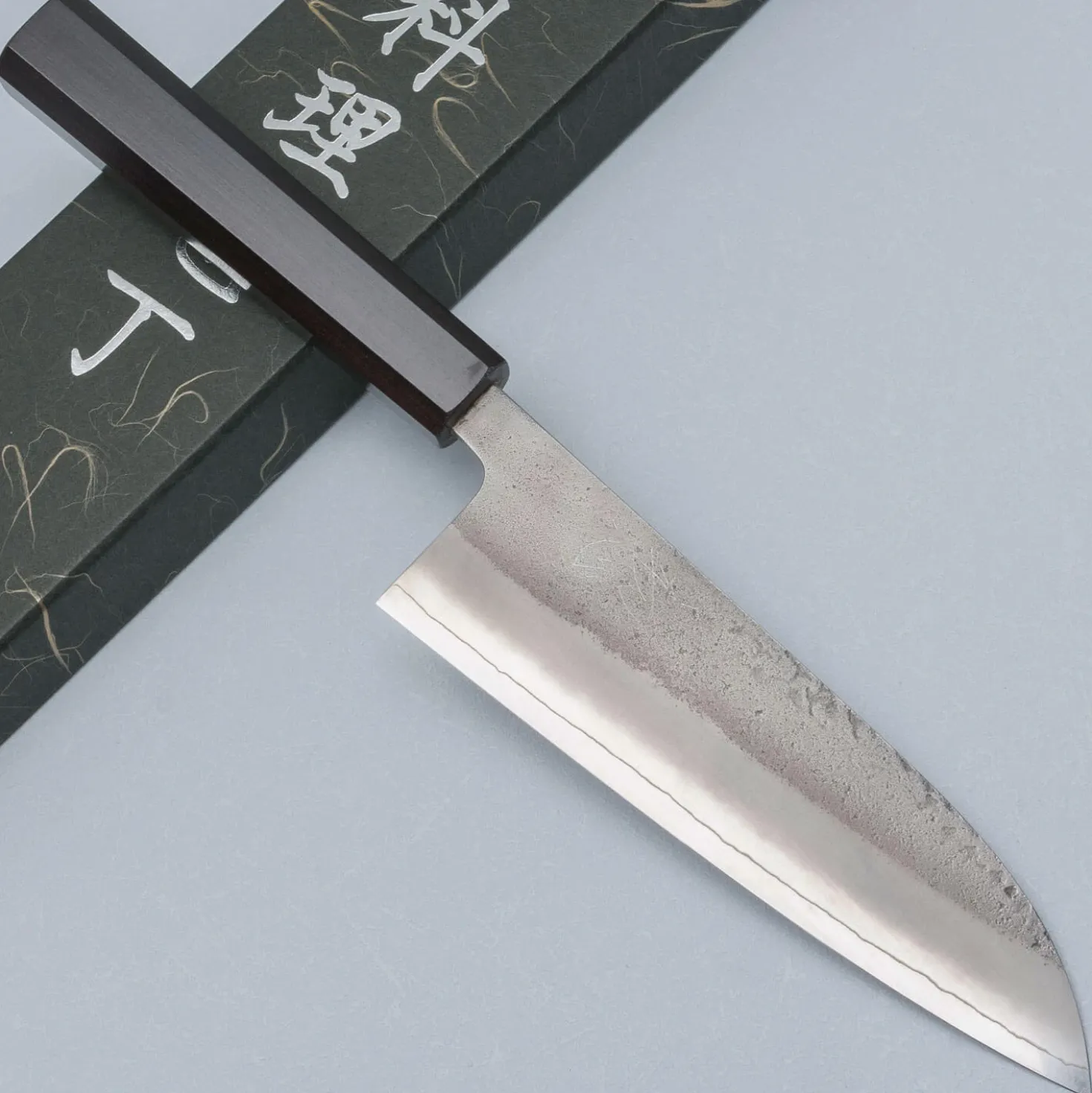 Yoshikane SKD Nashiji Ebony Santoku 16.5 cm