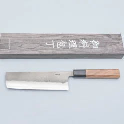 Yoshikane SKD Nashiji Walnut Nakiri 16 cm