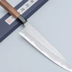 Yoshikazu Tanaka Shirogami #1 Damast Walnut Gyuto 24 cm
