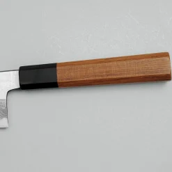 Yoshikazu Tanaka Shirogami #1 Damast Teak Gyuto 21 cm