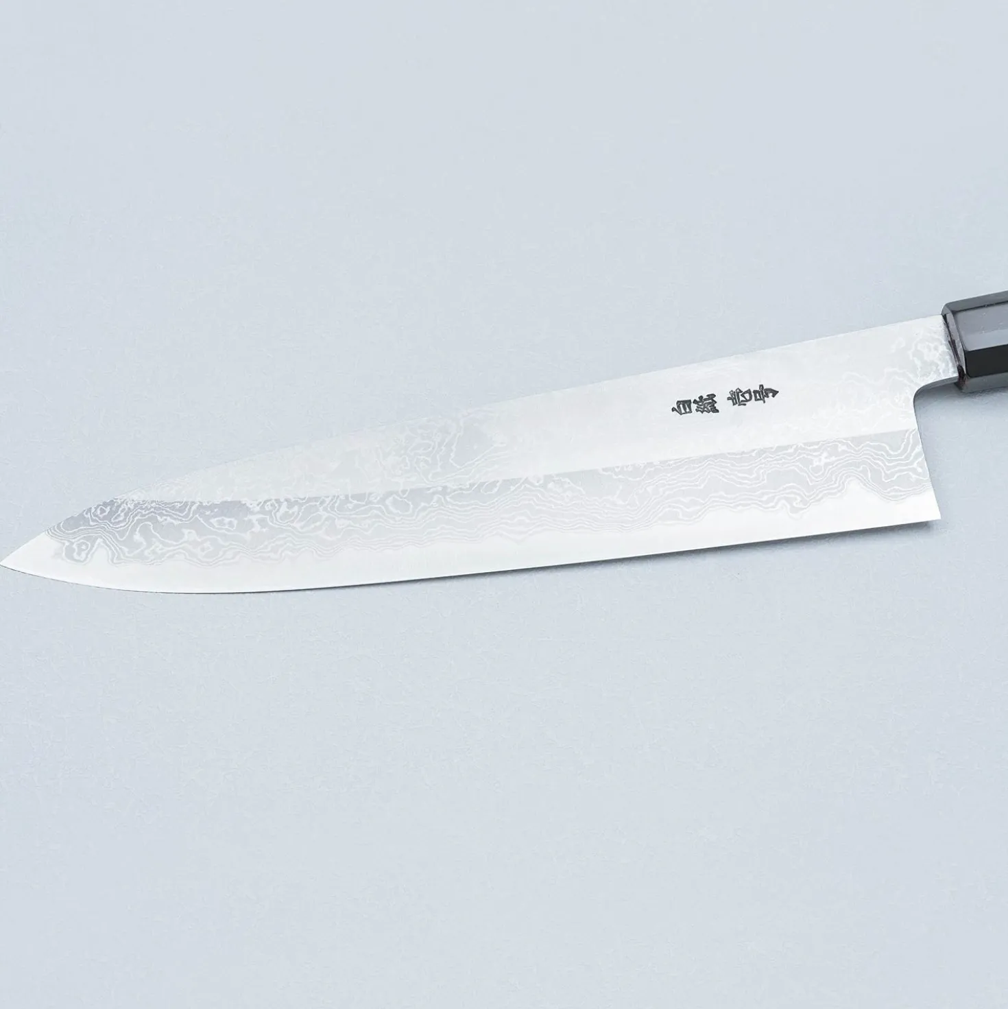 Yoshikazu Tanaka Shirogami #1 Damast Ebony Gyuto 24 cm