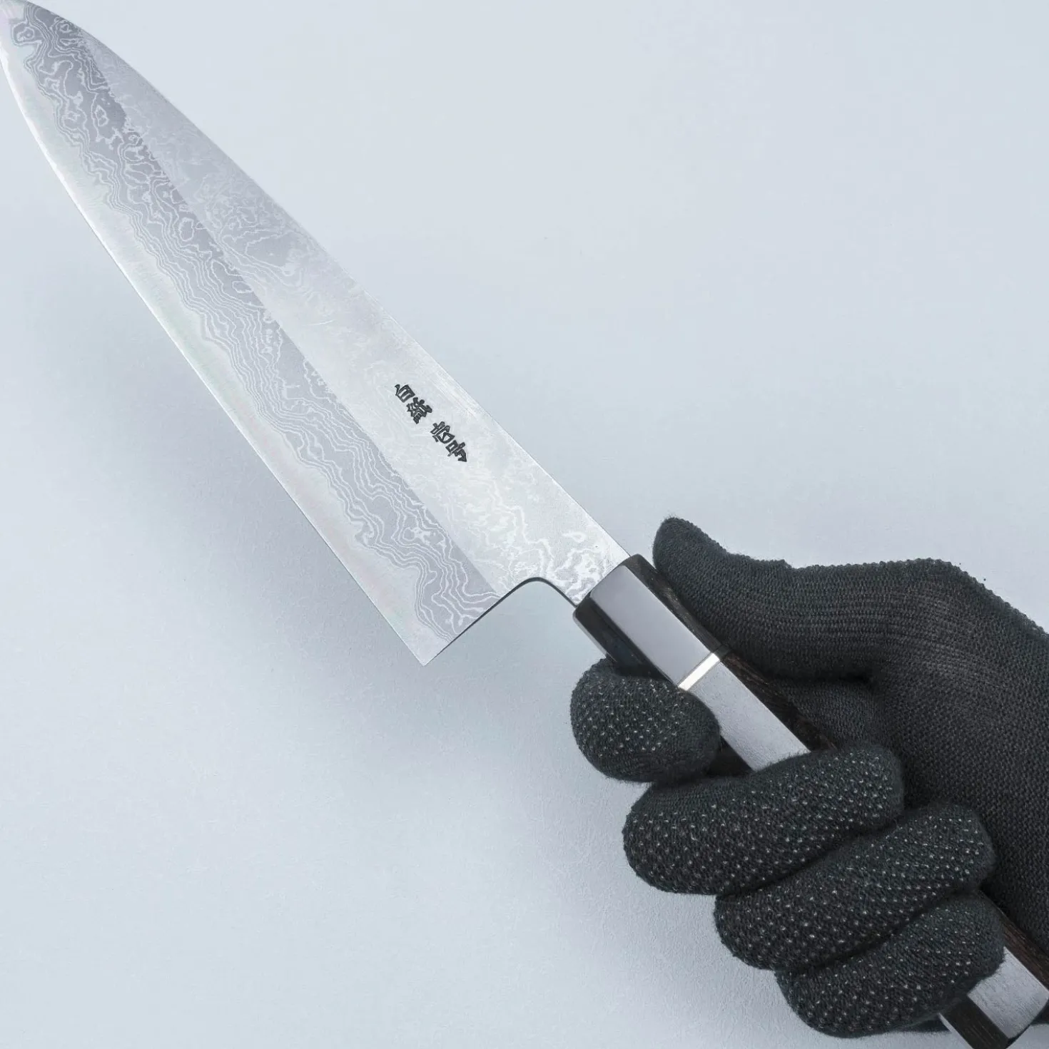 Yoshikazu Tanaka Shirogami #1 Damast Ebony Gyuto 24 cm