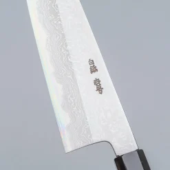 Yoshikazu Tanaka Shirogami #1 Damast Ebony Gyuto 21 cm