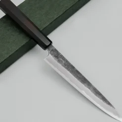 Yoshikazu Tanaka Shirogami #1 Kurouchi JNAT Finish Petty 17 cm