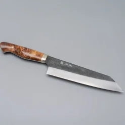 Yoshimi Kato Aogami Super Damast Kurouchi Maple Bunka 17 cm
