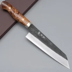 Yoshimi Kato Aogami Super Damast Kurouchi Maple Bunka 17 cm