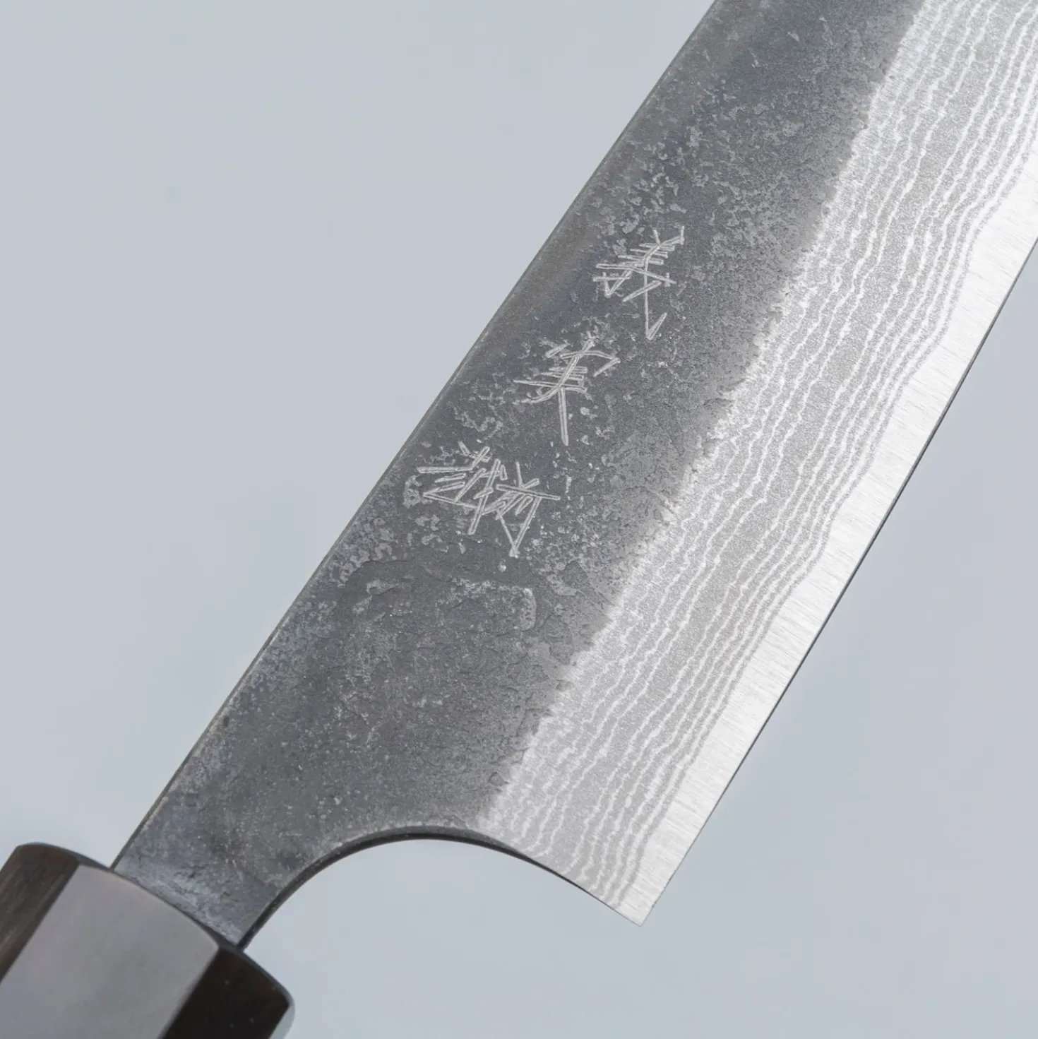 Yoshimi Kato Aogami Super Damast Iron Cladd Kurouchi Petty 15 cm
