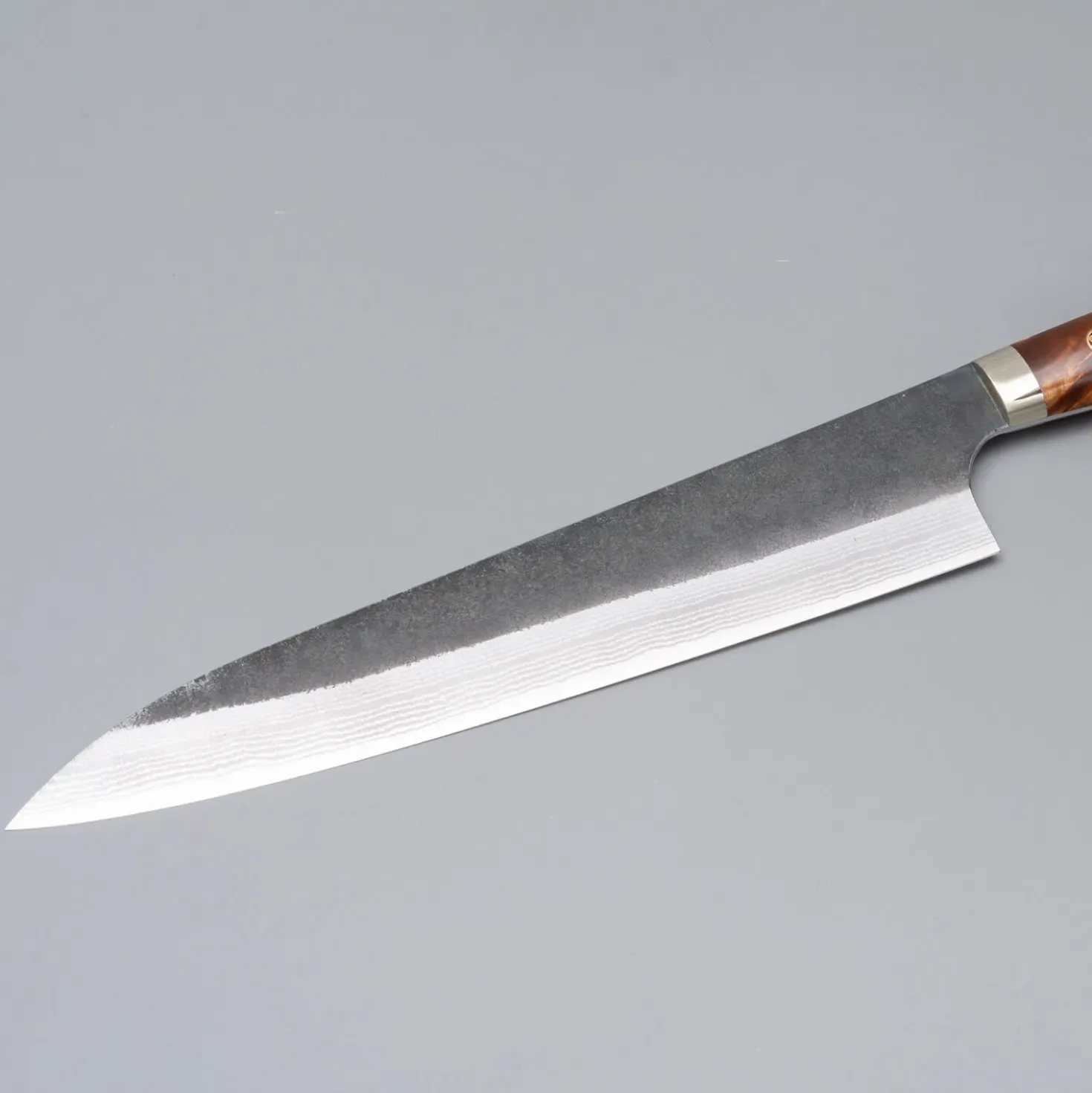 Yoshimi Kato Aogami Super Damast Kurouchi Maple Gyuto 24 cm