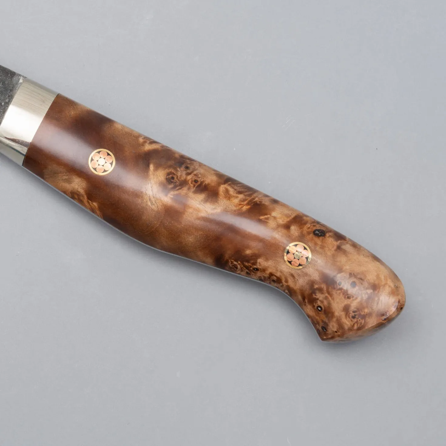 Yoshimi Kato Aogami Super Damast Kurouchi Maple Gyuto 21 cm
