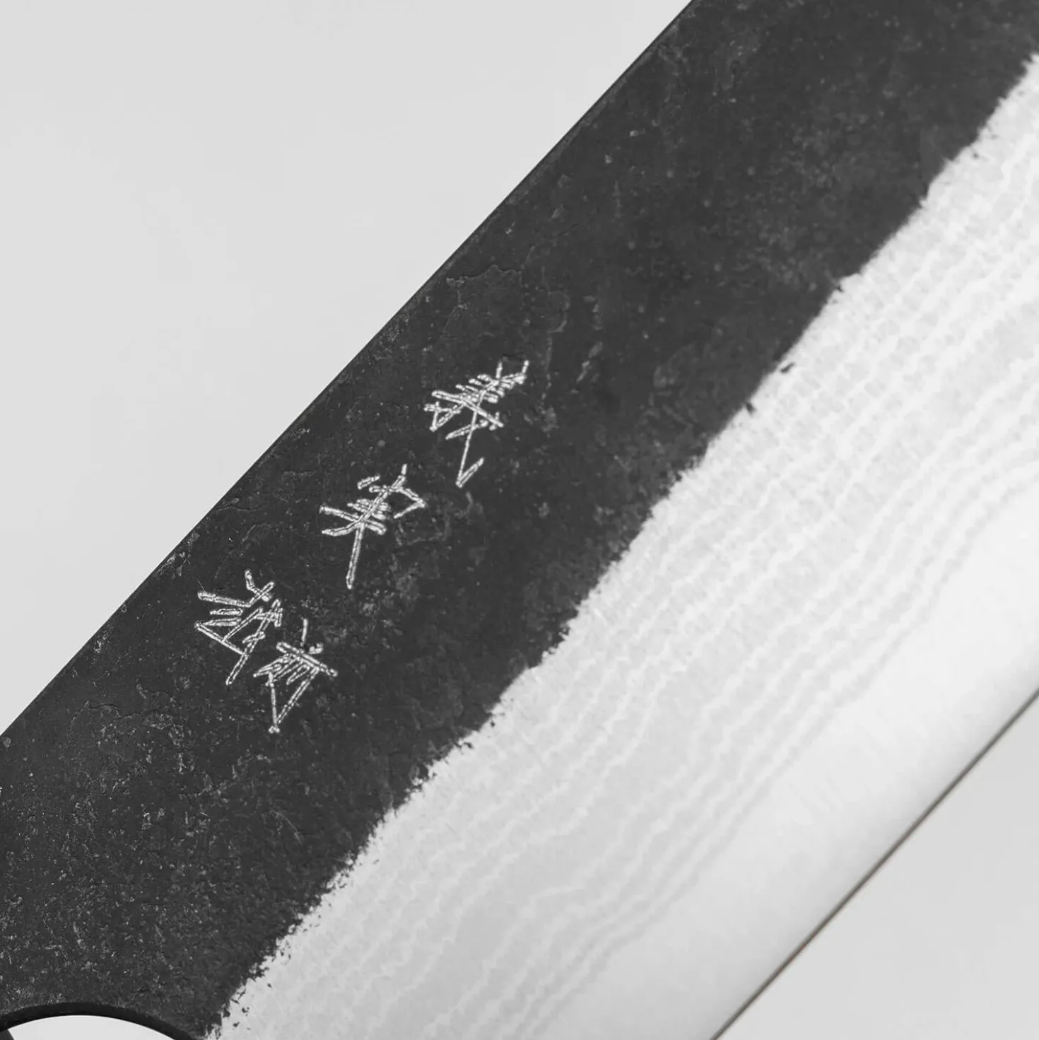 Yoshimi Kato Aogami Super Damast Iron Clad Kurouchi Gyuto 21 cm