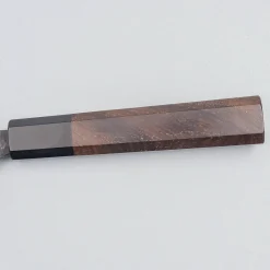 Yoshimi Kato Aogami Super Damast Iron Clad Kurouchi Gyuto 21 cm