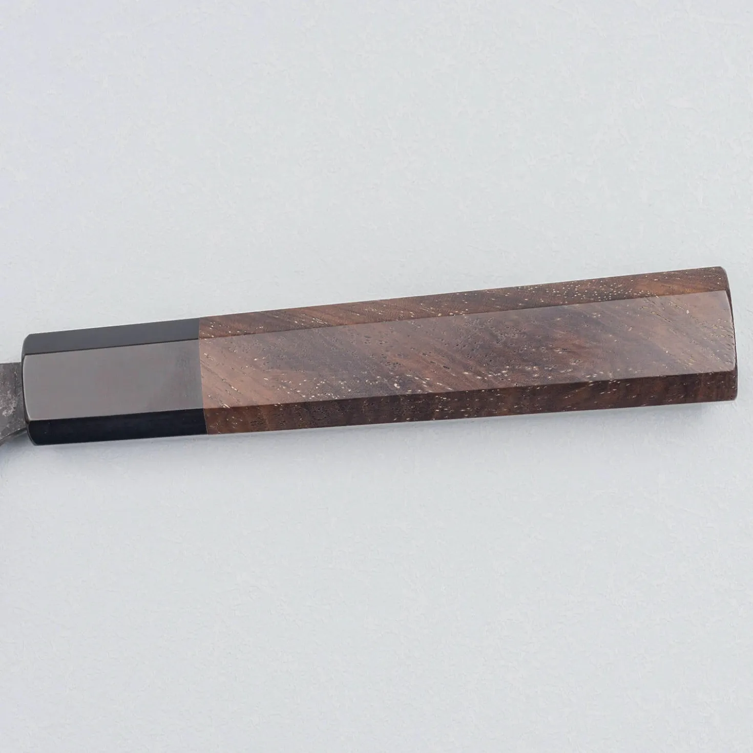 Yoshimi Kato Aogami Super Damast Iron Clad Kurouchi Gyuto 21 cm