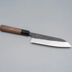 Yoshimi Kato Aogami Super Kurouchi Iron Walnut Santoku 18 cm