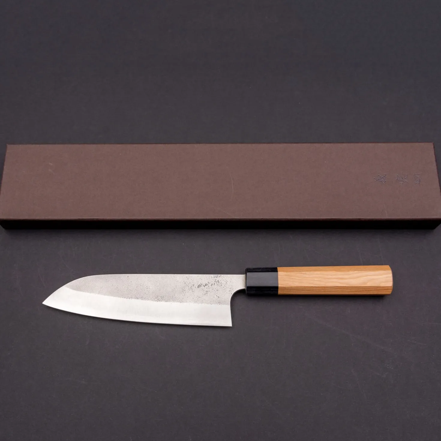 Yoshimi Kato Aogami Super Nashiji Santoku 17 cm