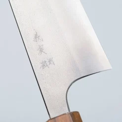 Yoshimi Kato Aogami Super Nashiji Oak Santoku 17 cm