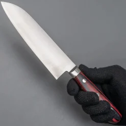 Yoshimi Kato Aogami Super Nashiji Western Santoku 17 cm