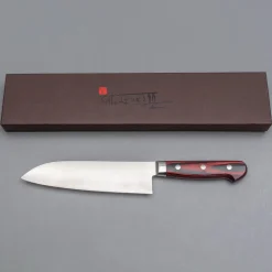Yoshimi Kato Aogami Super Nashiji Western Santoku 17 cm