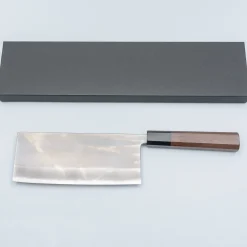Yoshimi Kato Aogami Super Nashiji Walnut Chinese Cleaver 17 cm