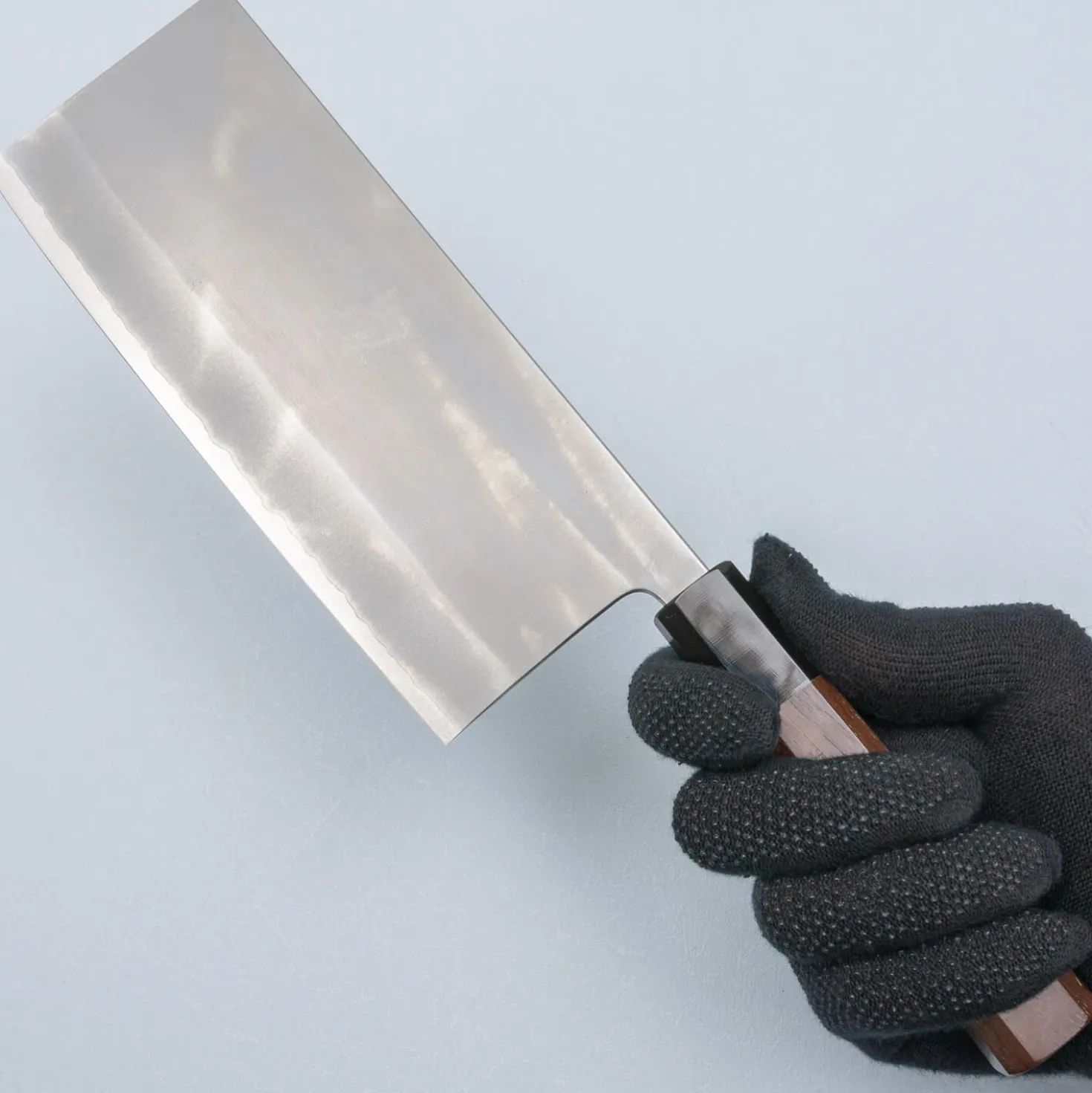 Yoshimi Kato Aogami Super Nashiji Walnut Chinese Cleaver 17 cm