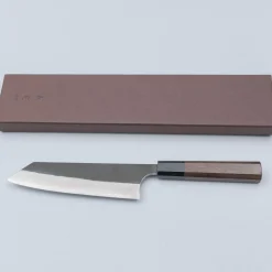 Yoshimi Kato Aogami Super Walnut Bunka 18 cm