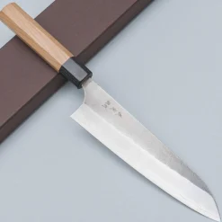 Yoshimi Kato Ginsan Nashiji Gyuto 18 cm