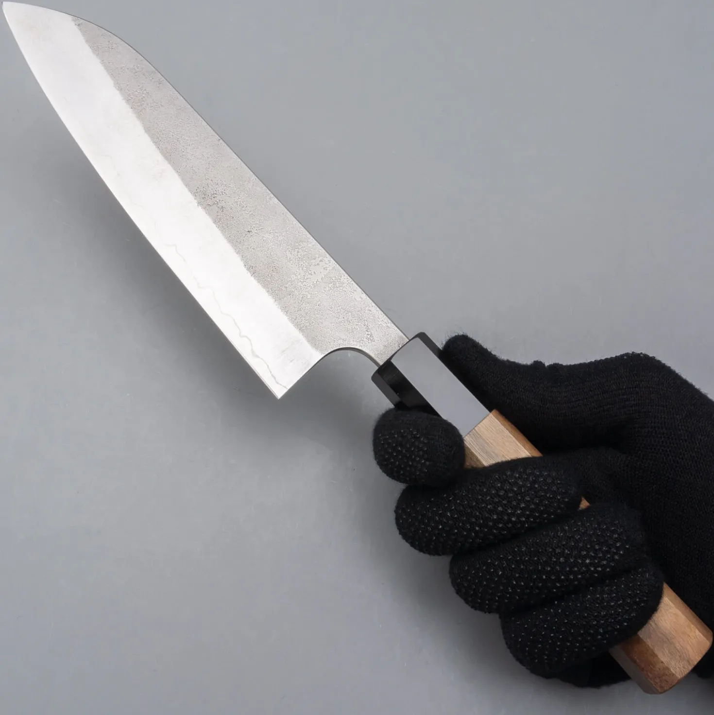 Yoshimi Kato Ginsan Nashiji Walnut Santoku 17 cm
