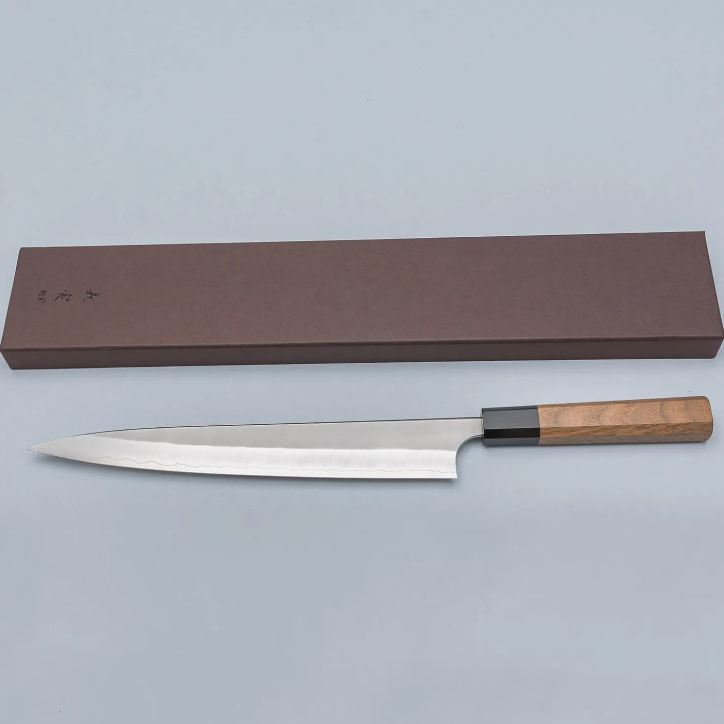 Yoshimi Kato Ginsan Nashiji Walnut Sujihiki 27 cm