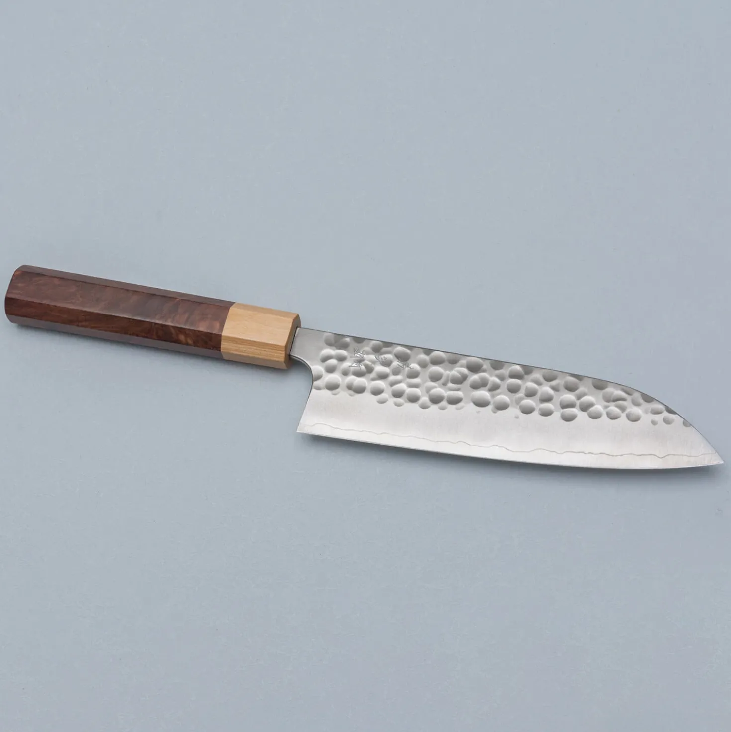 Yoshimi Kato Ginsan Tsuchime Santoku 17 cm