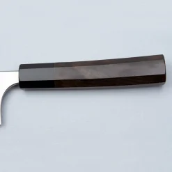 Yoshimi Kato Ginsan Tsuchime Walnut Gyuto 24 cm