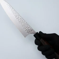 Yoshimi Kato Ginsan Tsuchime Walnut Gyuto 24 cm