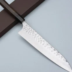 Yoshimi Kato Ginsan Tsuchime Walnut Gyuto 24 cm