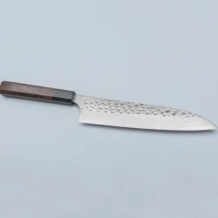 Yoshimi Kato Ginsan Tsuchime Walnut Gyuto 21 cm