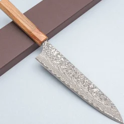 Yoshimi Kato SG2 Damast Oak Gyuto 21 cm