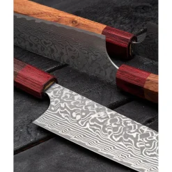Yoshimi Kato SG2 Damast Santoku 17 cm