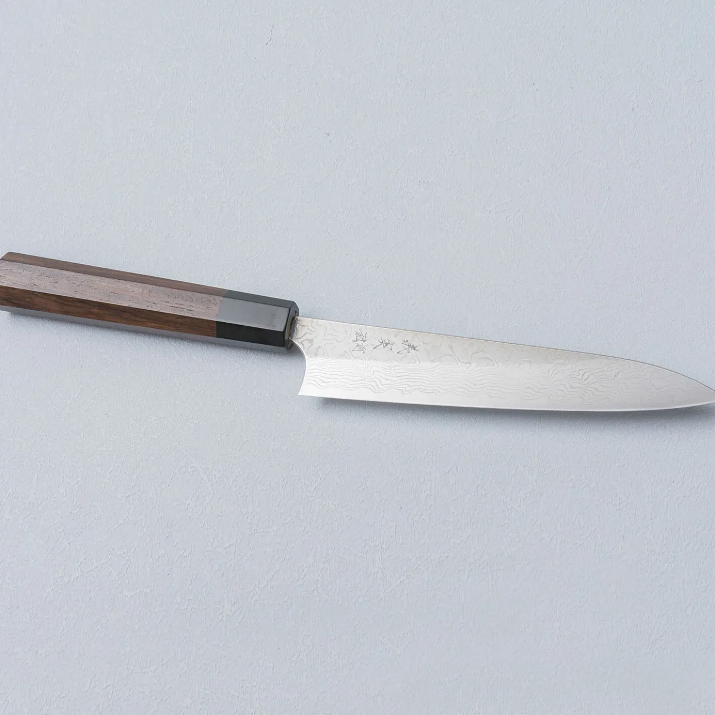 Yoshimi Kato SG2 Migaki Damast Walnut Petty 15