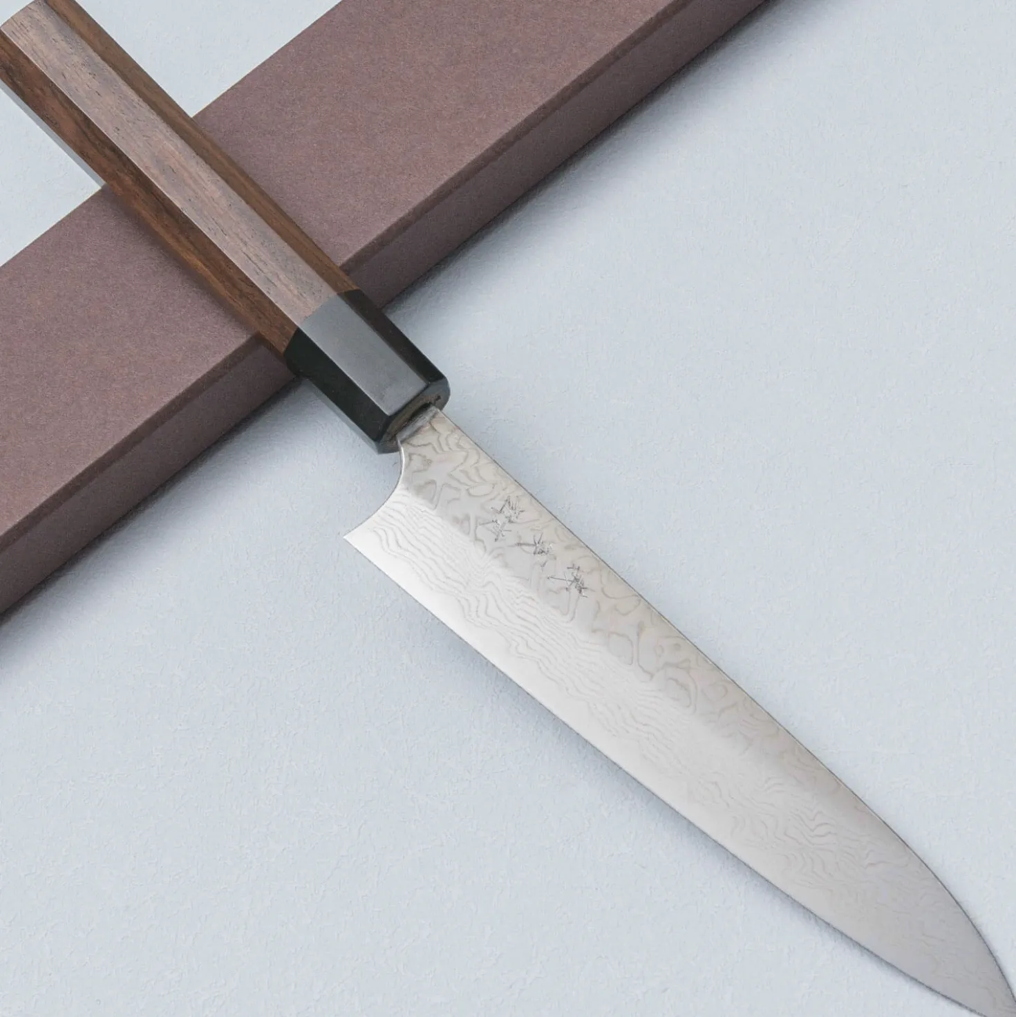 Yoshimi Kato SG2 Migaki Damast Walnut Petty 15