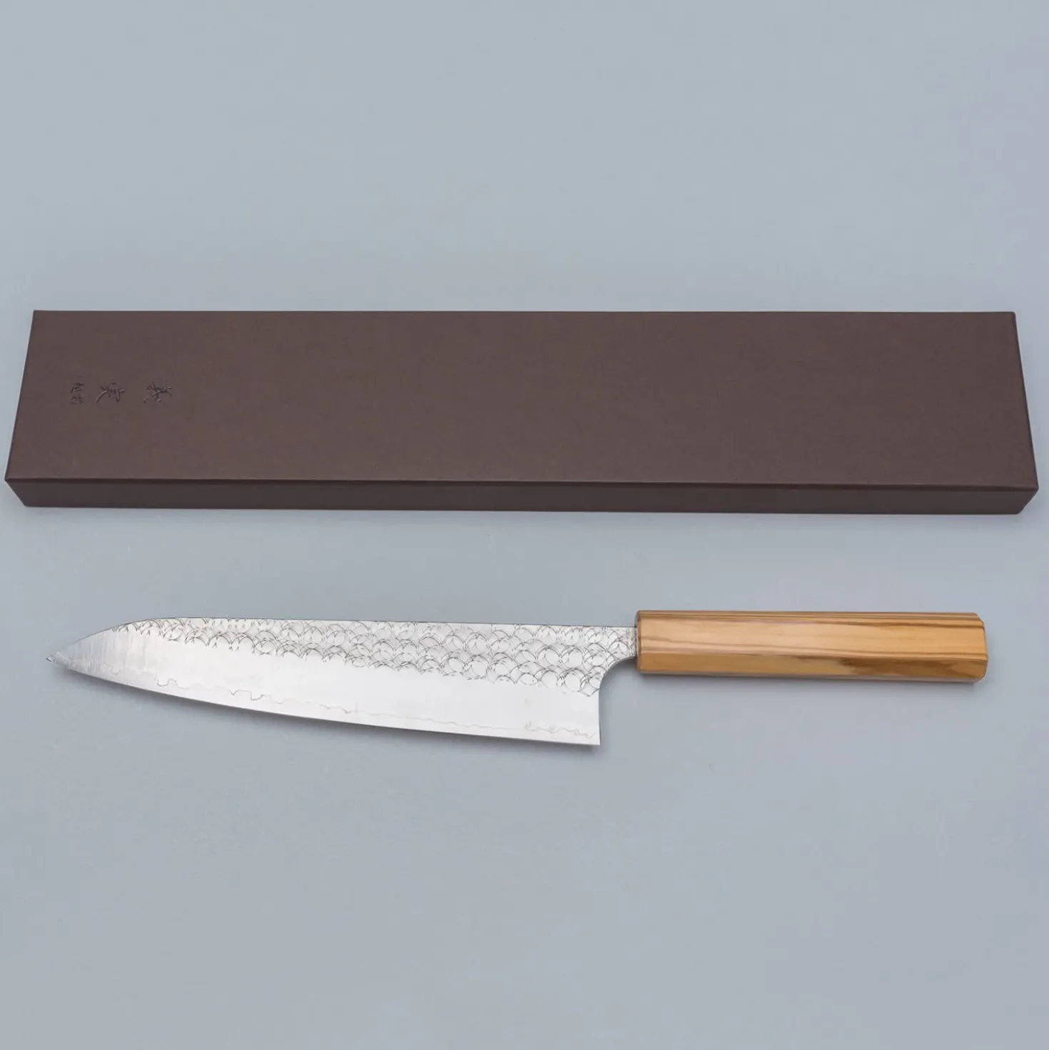 Yoshimi Kato SG2 Minamo Olive Gyuto 21 cm