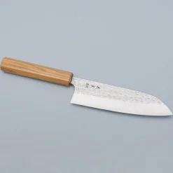 Yoshimi Kato SG2 Minamo Olive Santoku 17 cm