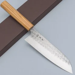 Yoshimi Kato SG2 Minamo Olive Santoku 17 cm