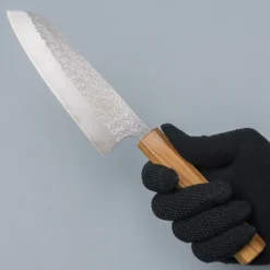 Yoshimi Kato SG2 Minamo Olive Santoku 17 cm