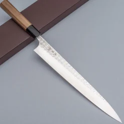 Yoshimi Kato SG2 Minamo Walnut Sujihiki 27 cm