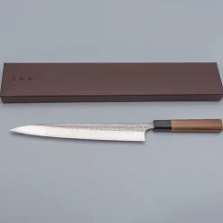 Yoshimi Kato SG2 Minamo Walnut Sujihiki 27 cm